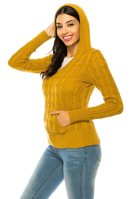 Knit hoodie sweater - Demented Sisters