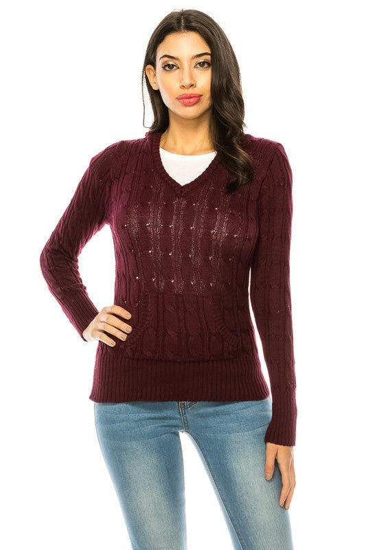 Knit hoodie sweater - Demented Sisters