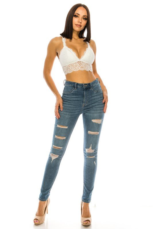 Lace Crop Top - Demented Sisters