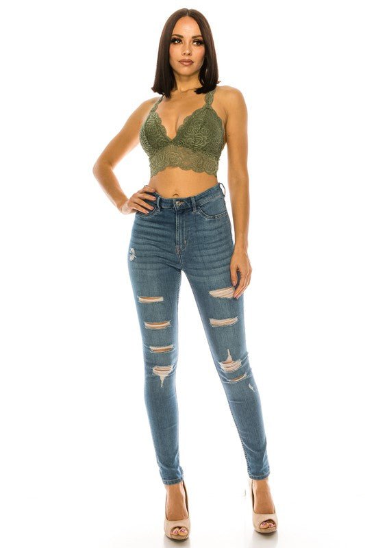 Lace Crop Top - Demented Sisters