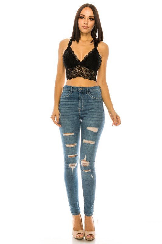 Lace Crop Top - Demented Sisters
