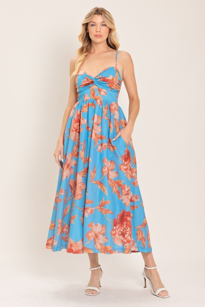 LAGOON ROMANCE WOVEN MIDI DRESS - Demented Sisters