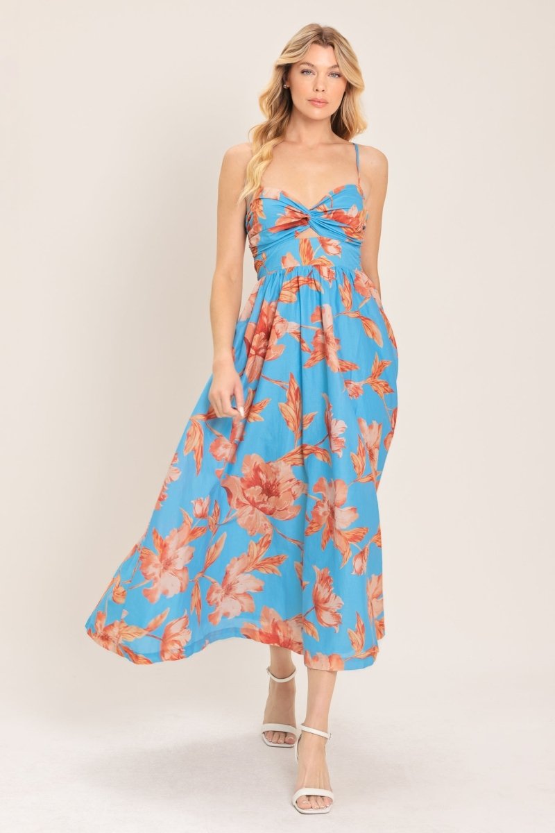 LAGOON ROMANCE WOVEN MIDI DRESS - Demented Sisters