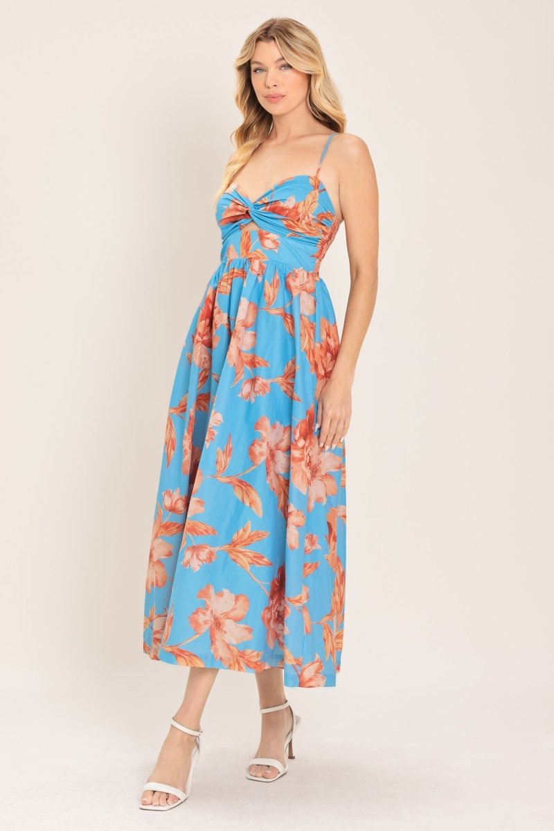 LAGOON ROMANCE WOVEN MIDI DRESS - Demented Sisters