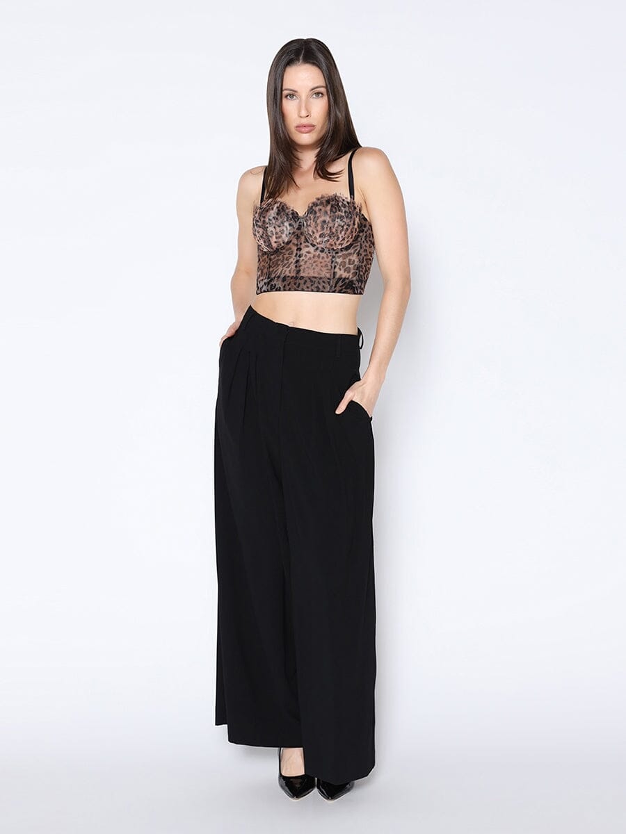 Leopard Print Bustier Top - Demented Sisters