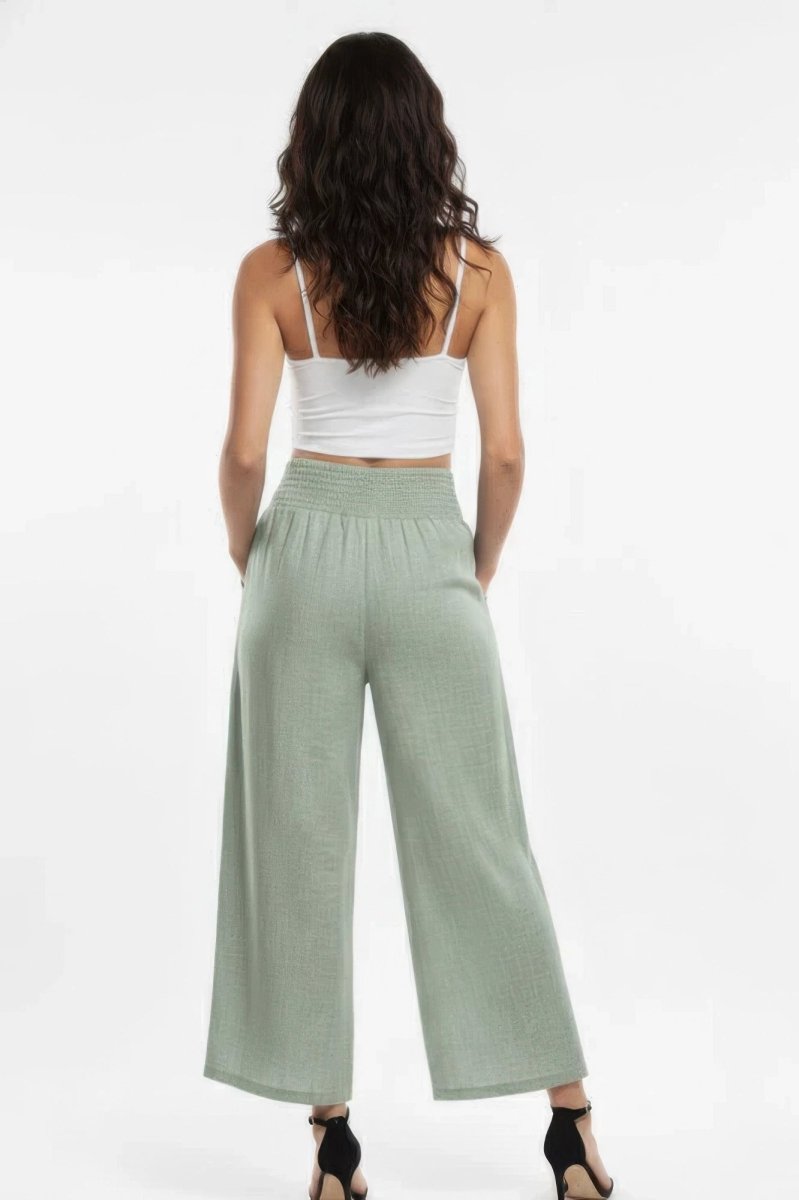 Lightweight High-waisted Wide-leg Lounge Pants - Demented Sisters