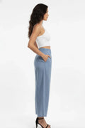 Lightweight High-waisted Wide-leg Lounge Pants - Demented Sisters