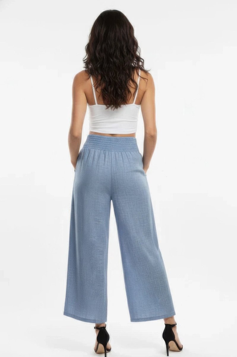 Lightweight High-waisted Wide-leg Lounge Pants - Demented Sisters