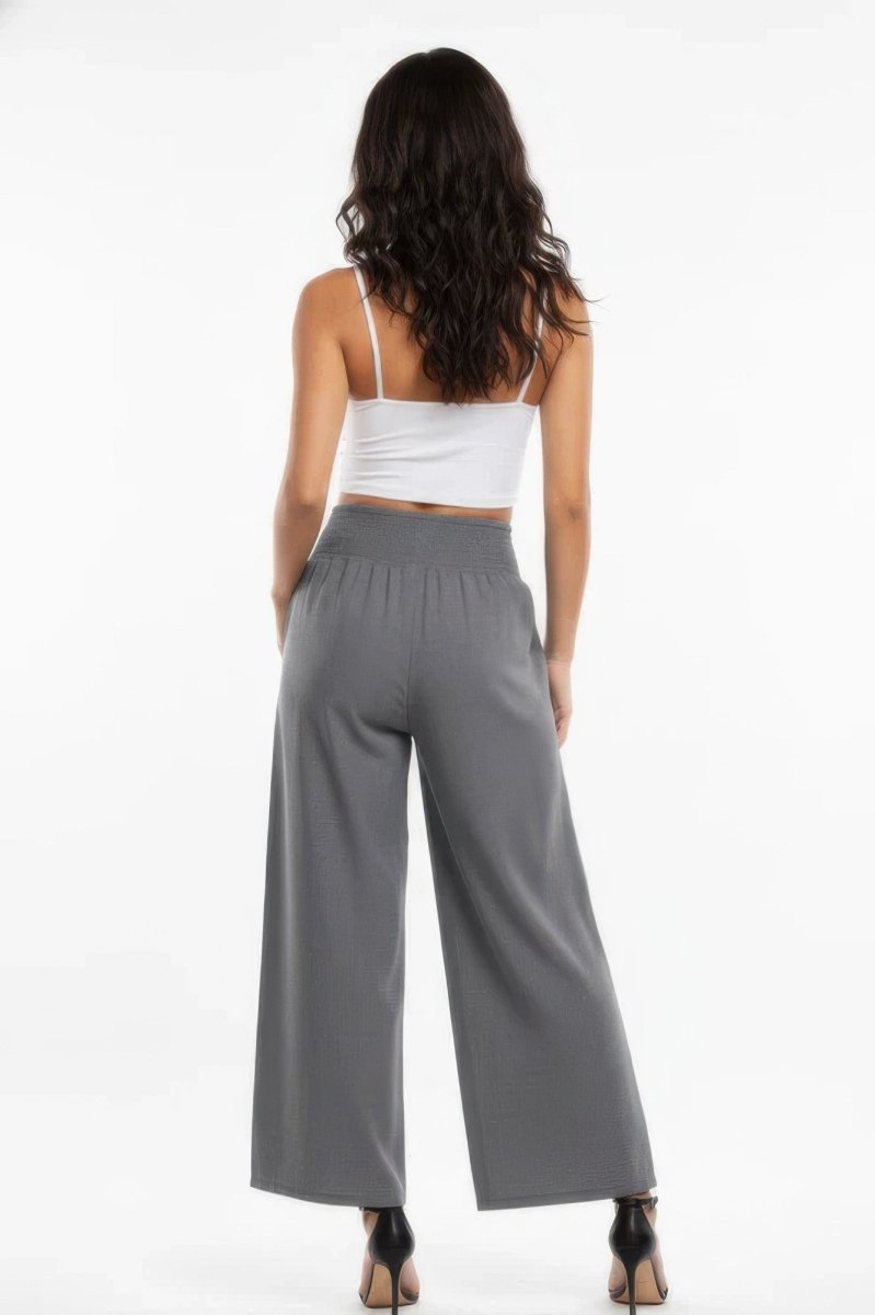 Lightweight High-waisted Wide-leg Lounge Pants - Demented Sisters