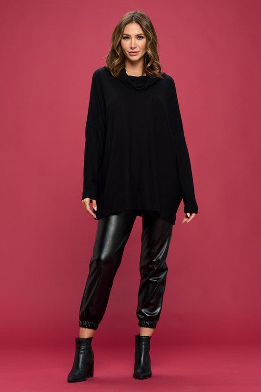 Long Sleeve Open Back Pullover Top - Demented Sisters