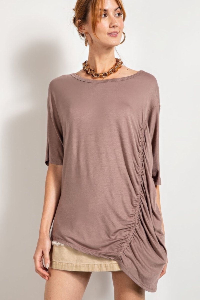 Loose Fit And Ruched Detailing Top - Demented Sisters
