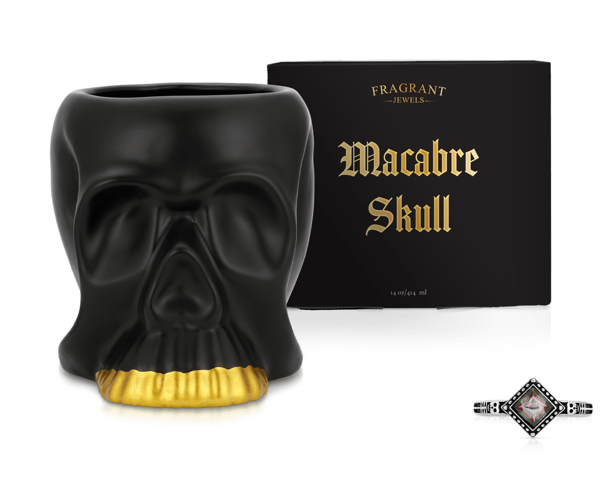 Macabre Skull - Jewel Candle Ceramic - Demented Sisters