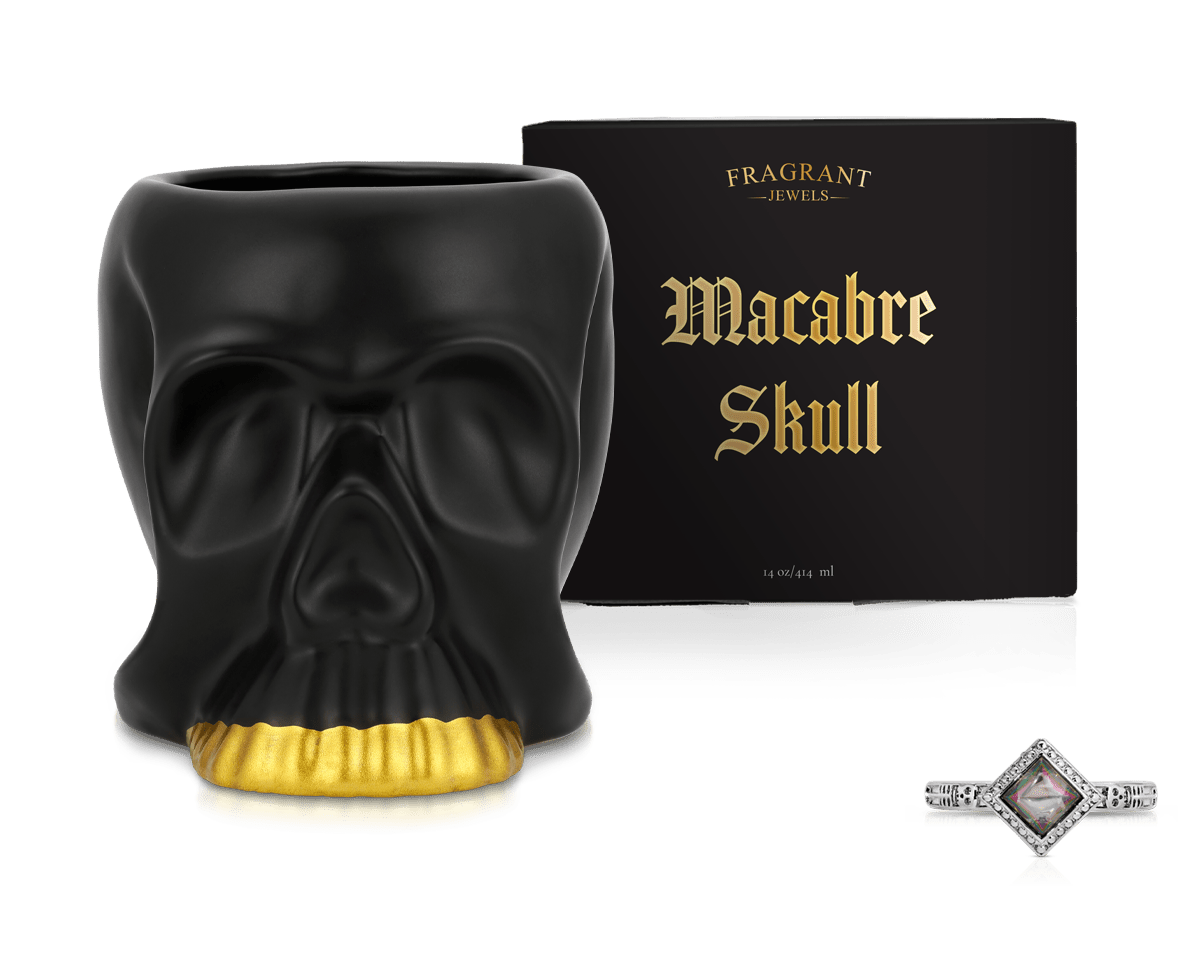 Macabre Skull - Jewel Candle Ceramic - Demented Sisters