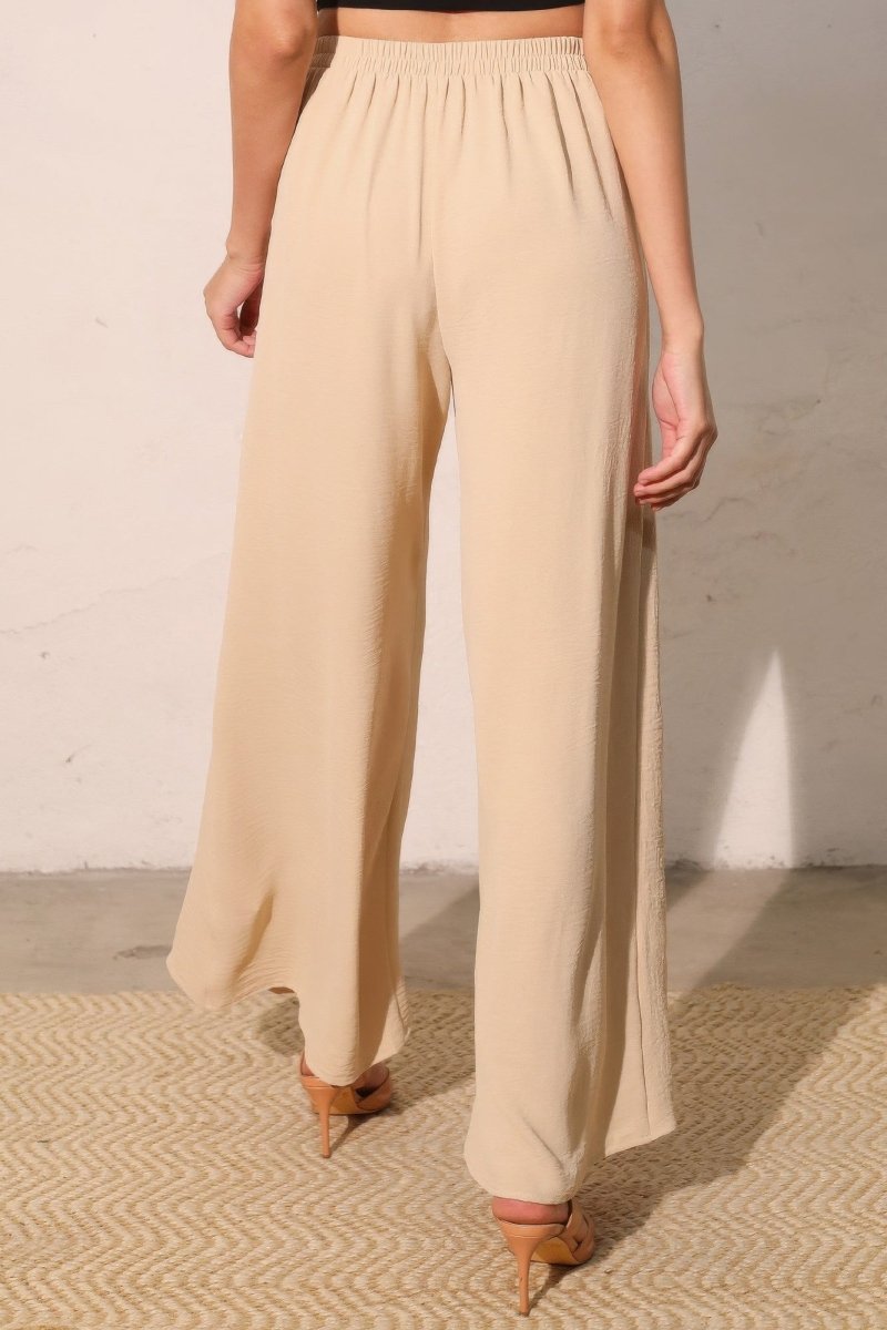 Matte Crepe Overlap Pants - Demented Sisters