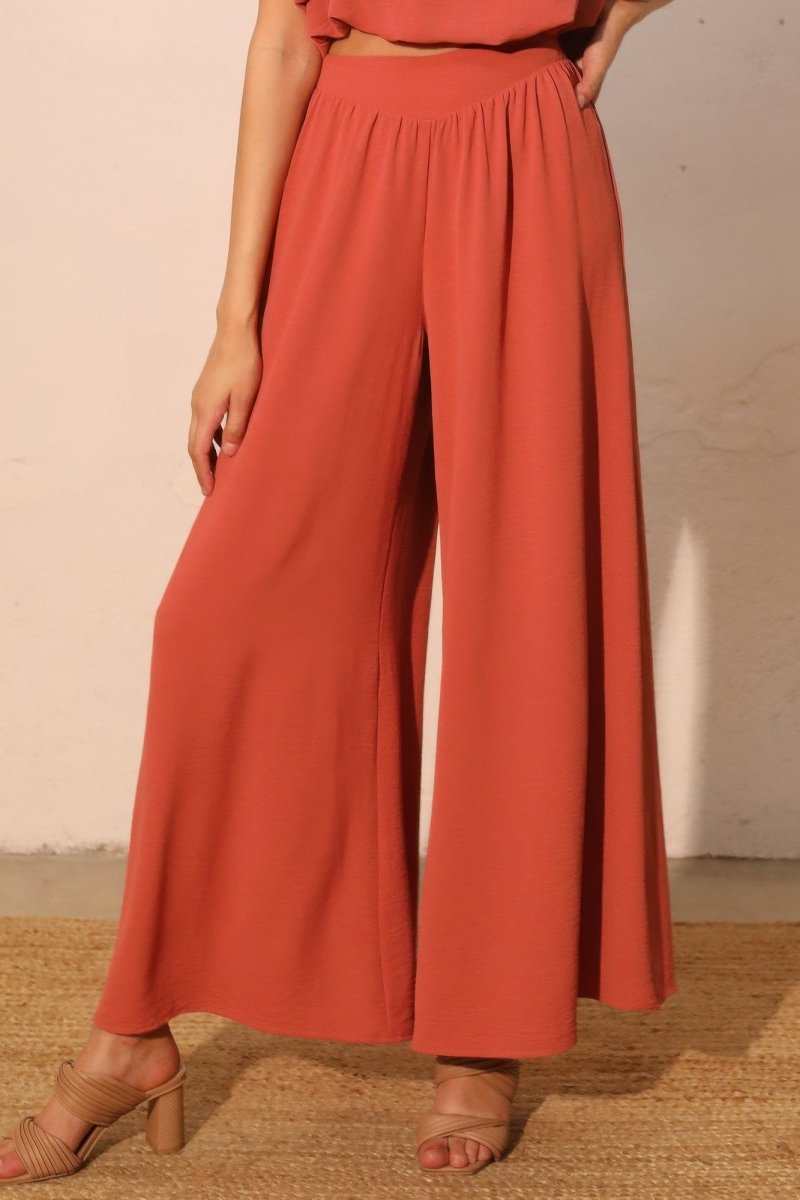Matte Crepe Wide Leg Swing Pants - Demented Sisters