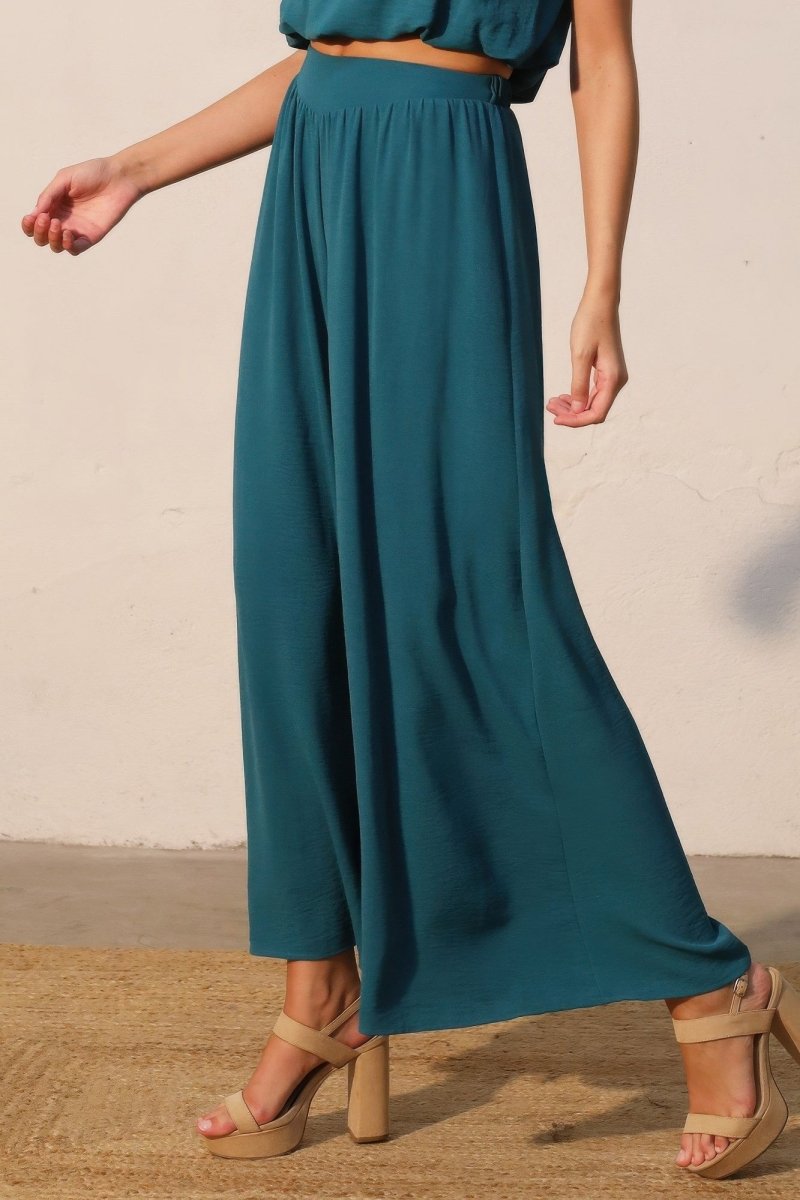 Matte Crepe Wide Leg Swing Pants - Demented Sisters