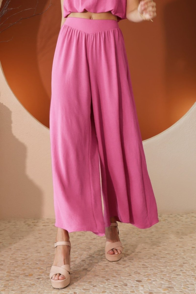Matte Crepe Wide Leg Swing Pants - Demented Sisters