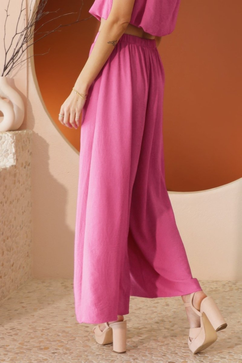 Matte Crepe Wide Leg Swing Pants - Demented Sisters