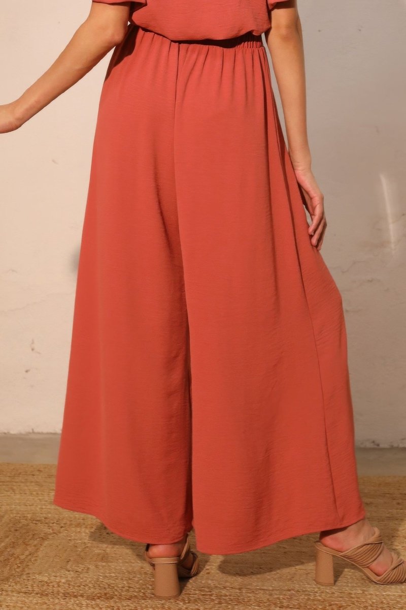 Matte Crepe Wide Leg Swing Pants - Demented Sisters