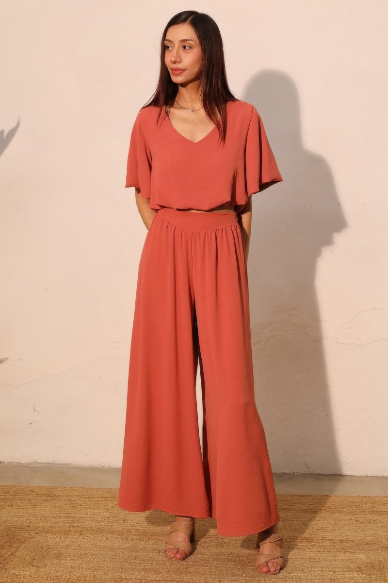 Matte Crepe Wide Leg Swing Pants - Demented Sisters
