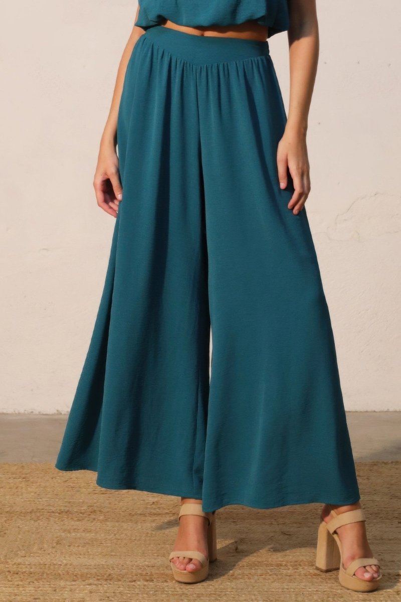 Matte Crepe Wide Leg Swing Pants - Demented Sisters