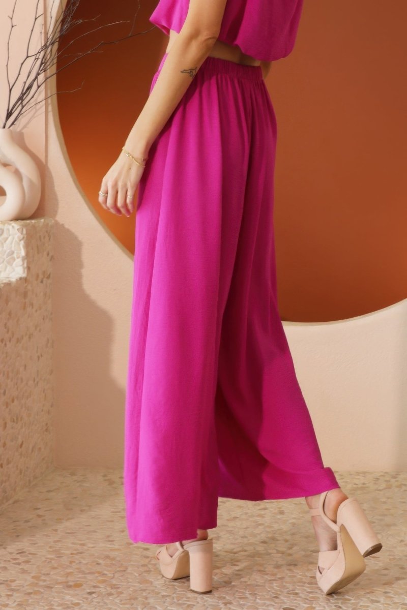 Matte Crepe Wide Leg Swing Pants - Demented Sisters
