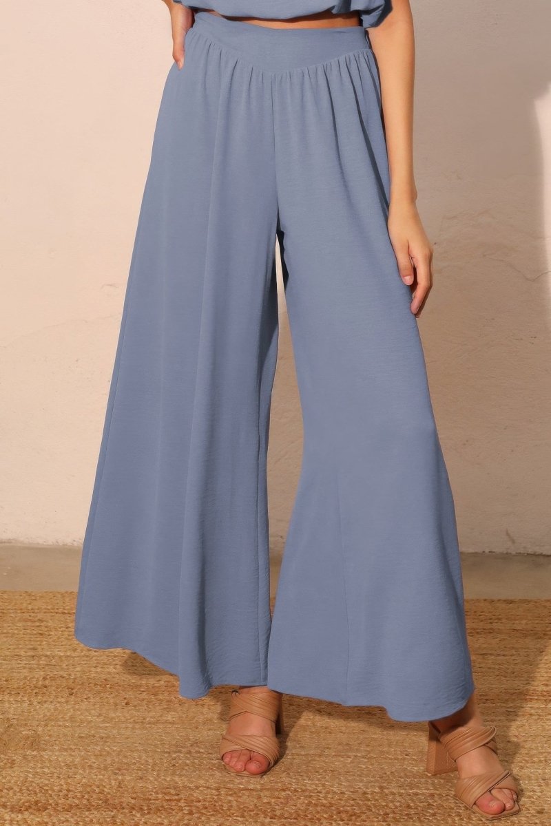 Matte Crepe Wide Leg Swing Pants - Demented Sisters