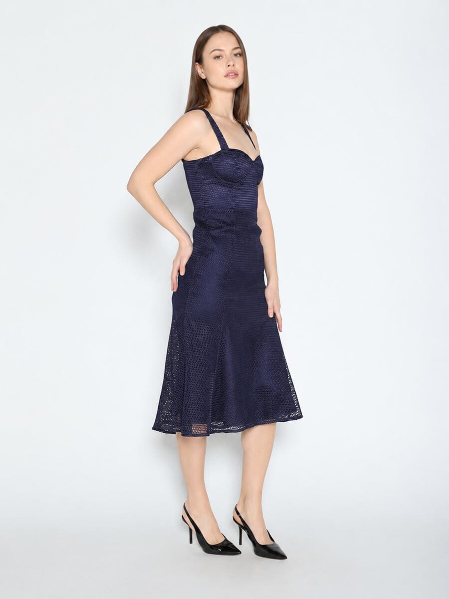 Mesh Sleeveless Mermaid Bodycon Dress - Demented Sisters