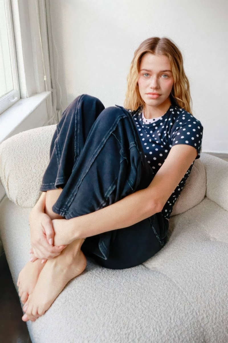 Mineral Wash Wide Leg Cargo Pants - Demented Sisters