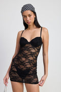 MINI LACE SHEER DRESS - Demented Sisters