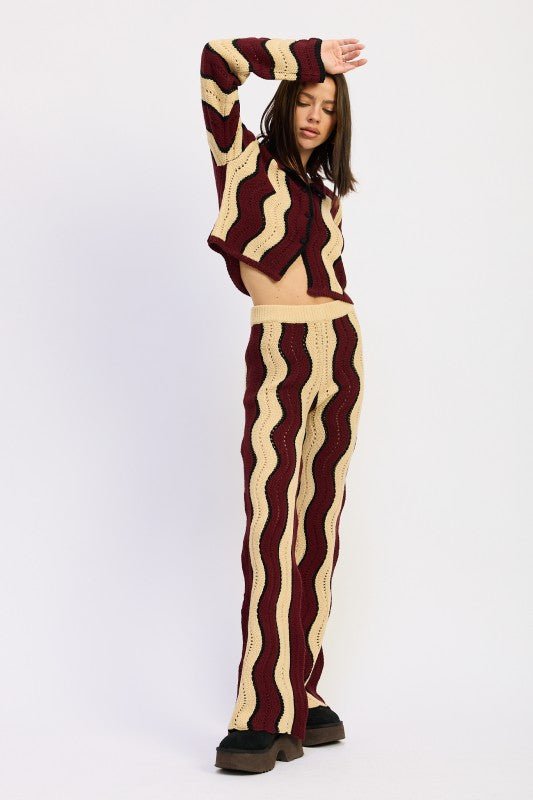 MULTI COLOR SWEATER PANTS - Demented Sisters