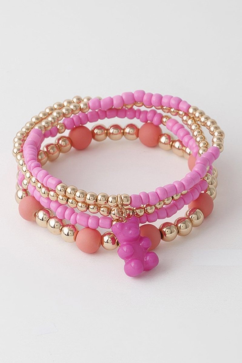 Multi Gummy Bear Charm Bracelet - Demented Sisters