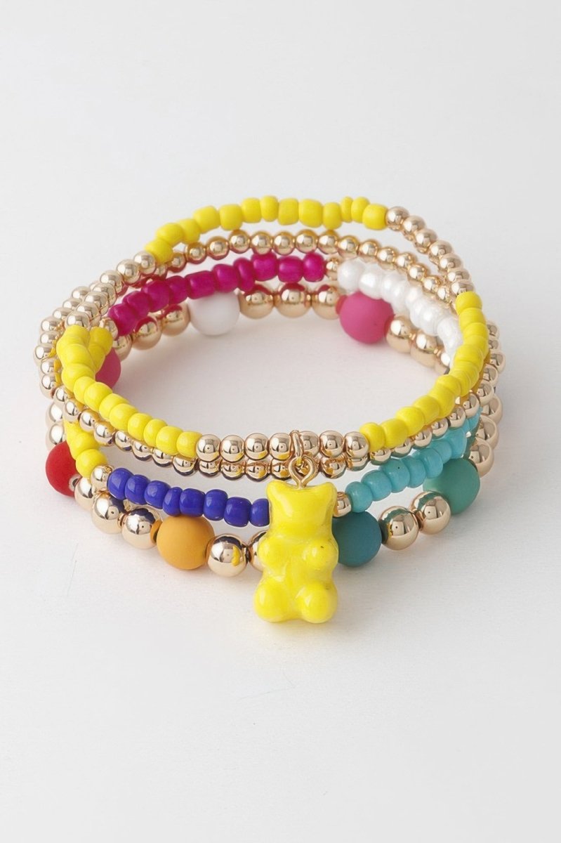 Multi Gummy Bear Charm Bracelet - Demented Sisters
