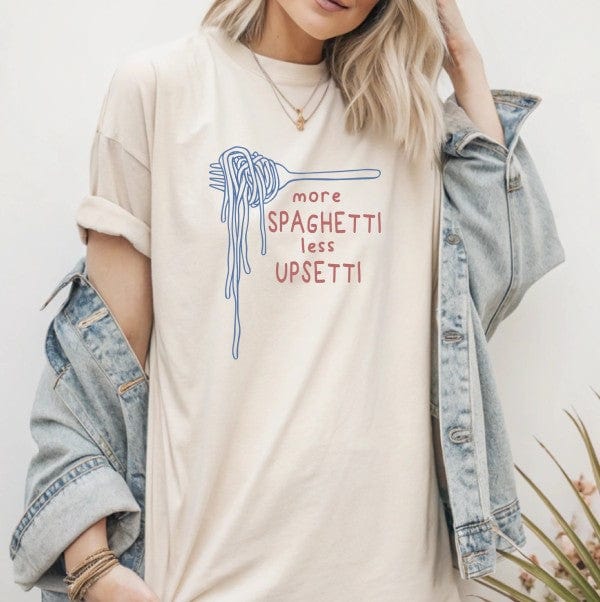 "More Spaghetti Less Upsetti” Graphic Tee – Unisex Soft Cotton T-Shirt - Demented Sisters