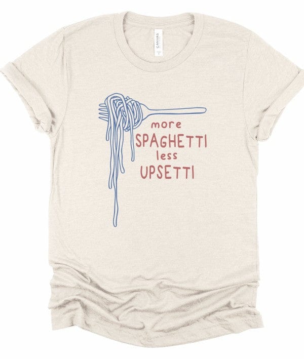 "More Spaghetti Less Upsetti” Graphic Tee – Unisex Soft Cotton T-Shirt - Demented Sisters