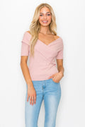 Off The Shoulder Crisscross Ribbed Top - Demented Sisters