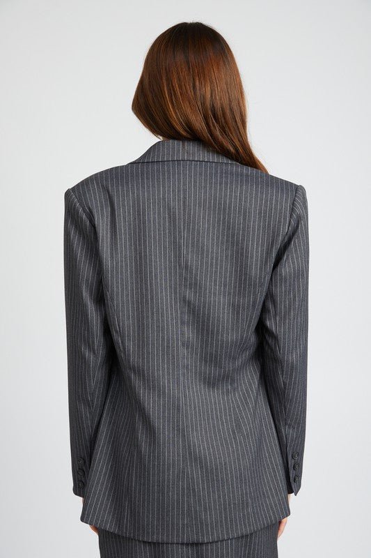 PIN STRIPED BLAZER JACKET - Demented Sisters