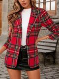 Plaid Single - Button Blazer - Demented Sisters