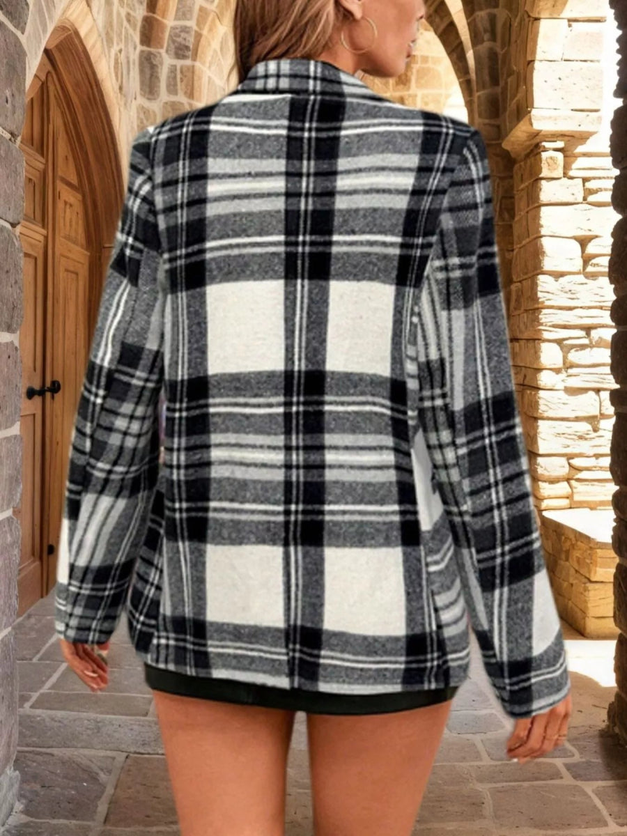 Plaid Single - Button Blazer - Demented Sisters