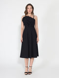 Pleated Detail Strap A-Line Dress - Demented Sisters