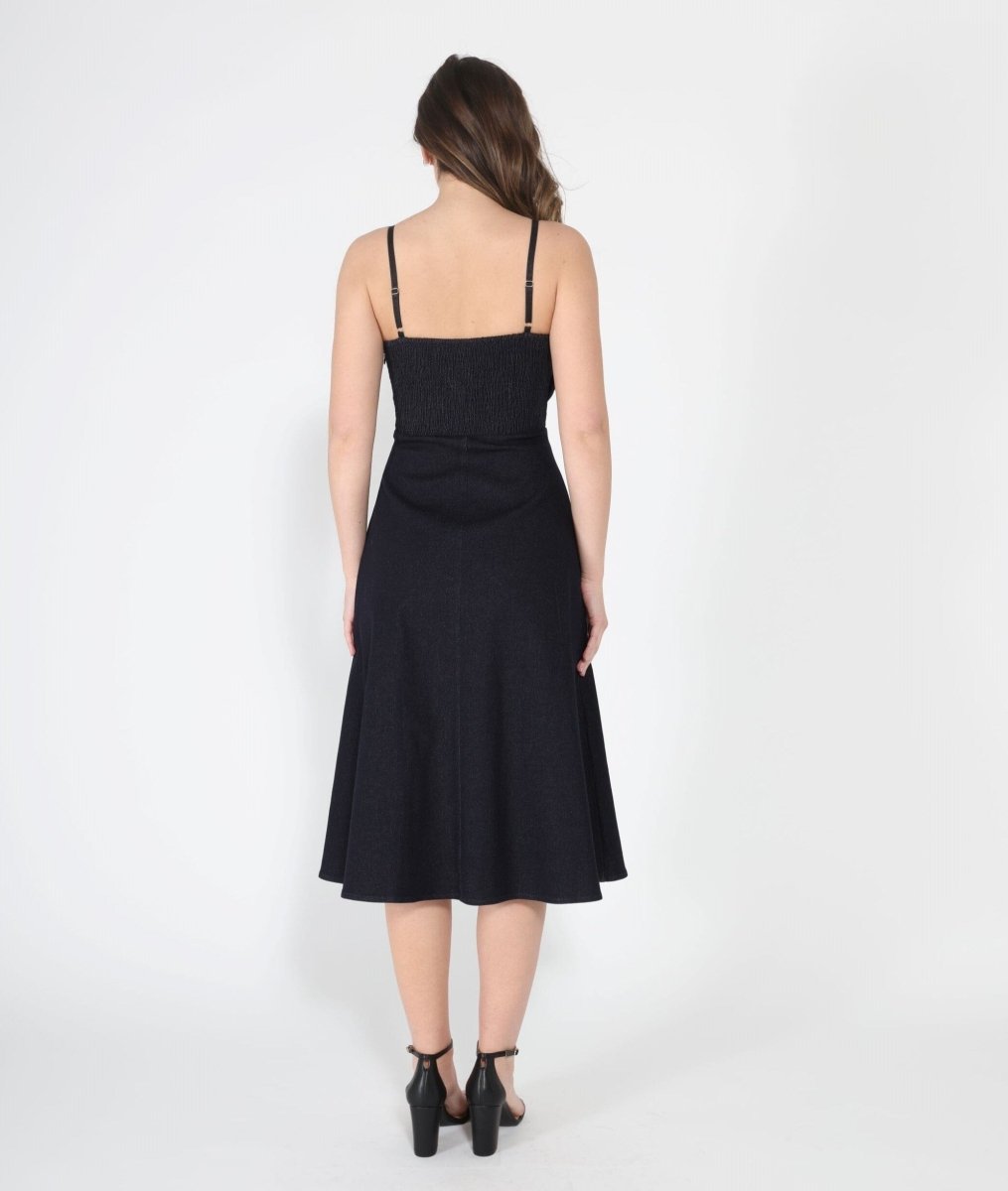 Pleated Detail Strap A-Line Dress - Demented Sisters