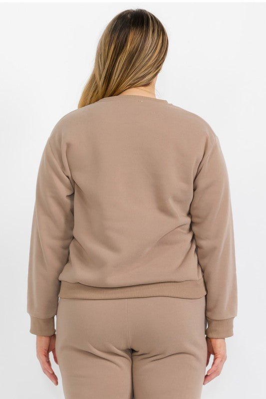 Plus Size Classic Poly Fleece Crewneck Pullover - Demented Sisters