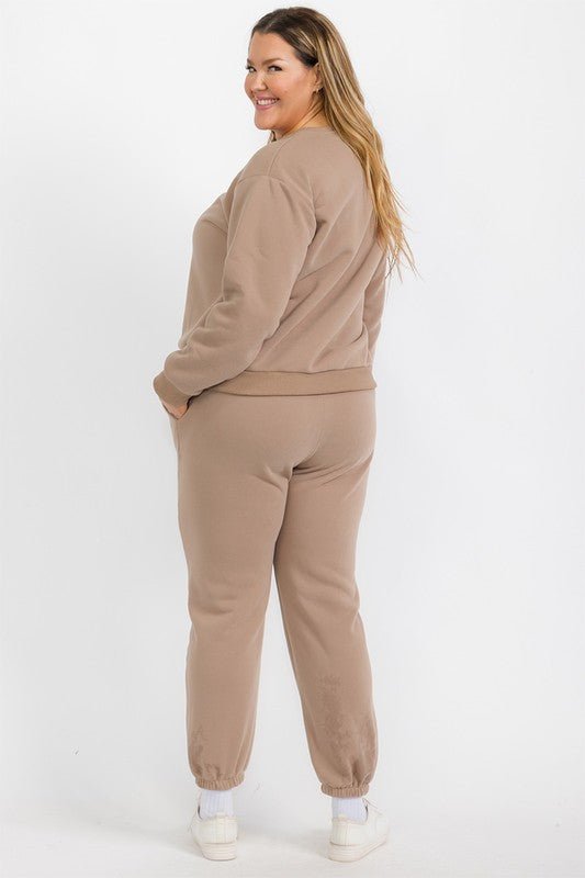 Plus Size Classic Poly Fleece Crewneck Pullover - Demented Sisters