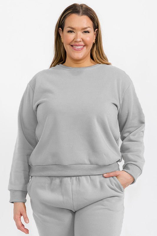 Plus Size Classic Poly Fleece Crewneck Pullover - Demented Sisters