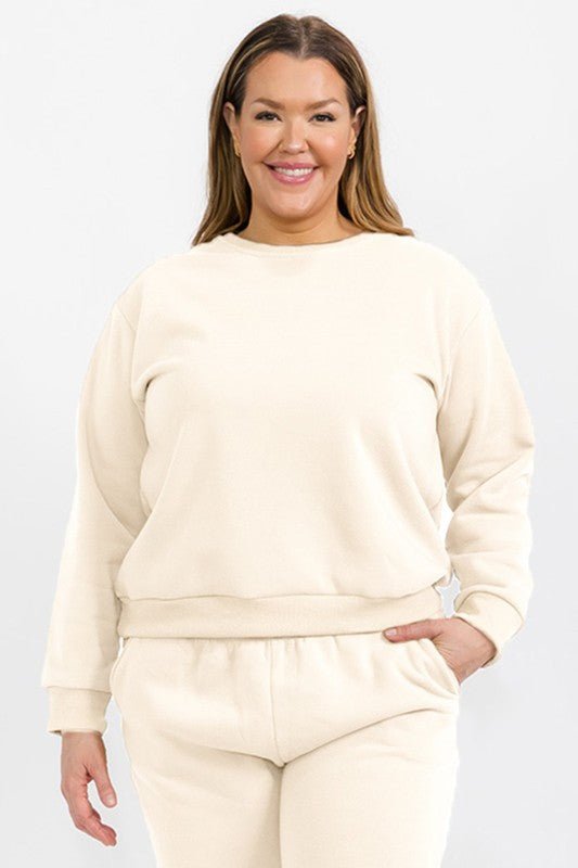 Plus Size Classic Poly Fleece Crewneck Pullover - Demented Sisters