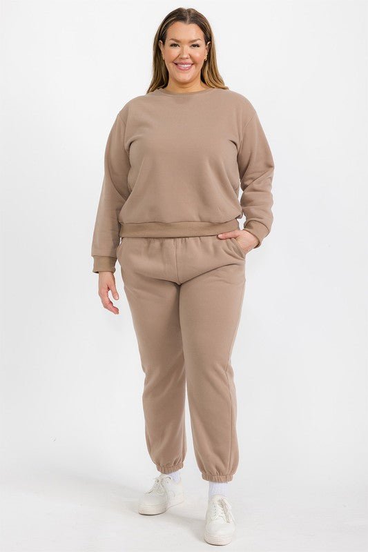 Plus Size Classic Poly Fleece Crewneck Pullover - Demented Sisters
