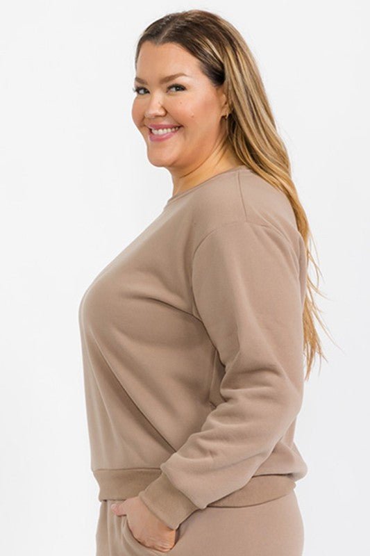 Plus Size Classic Poly Fleece Crewneck Pullover - Demented Sisters