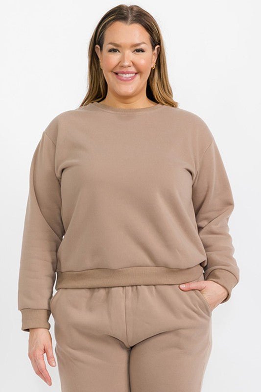 Plus Size Classic Poly Fleece Crewneck Pullover - Demented Sisters