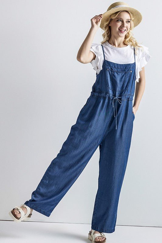 Pocket Adjustable Straps Overall Jumpsuit - Demented Sisters
