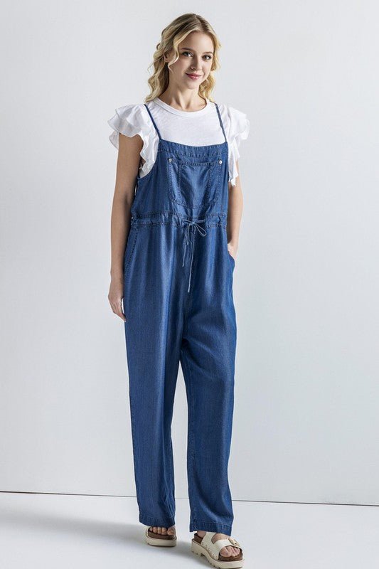 Pocket Adjustable Straps Overall Jumpsuit - Demented Sisters